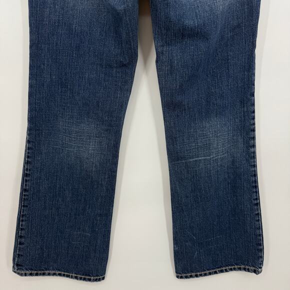 American Eagle Size 8 Favorite Boyfriend Jeans Bootcut Low Rise Denim 32" x 30" - Picture 7 of 9